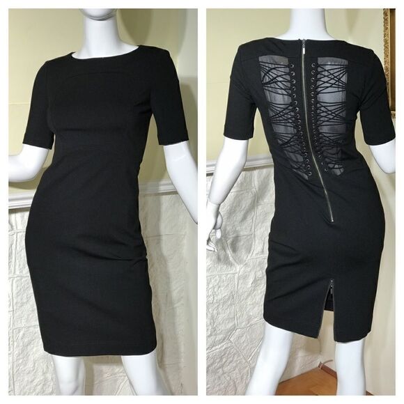 JAC by Jacqueline Conoir Lace Back Bodicon LBD - Picture 1 of 9